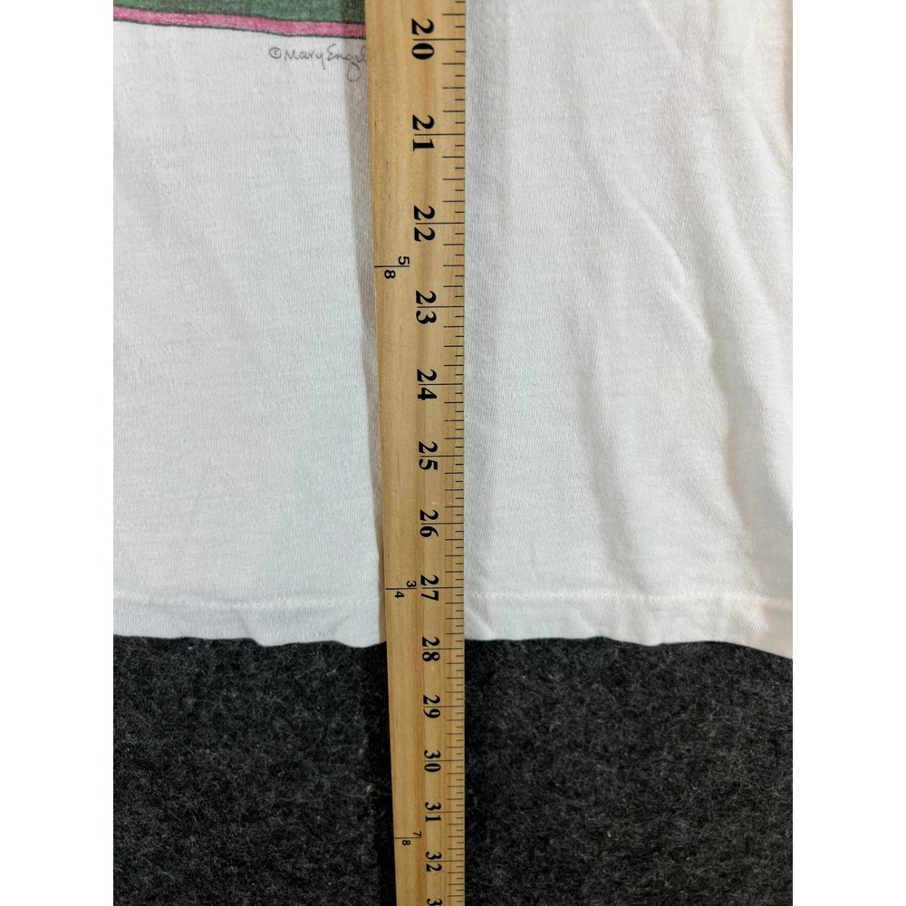 Vtg 90s Mary Engelbreit Dysfunctional Shirt Mens Large White Graphic Retro Art - Picture 3 of 10